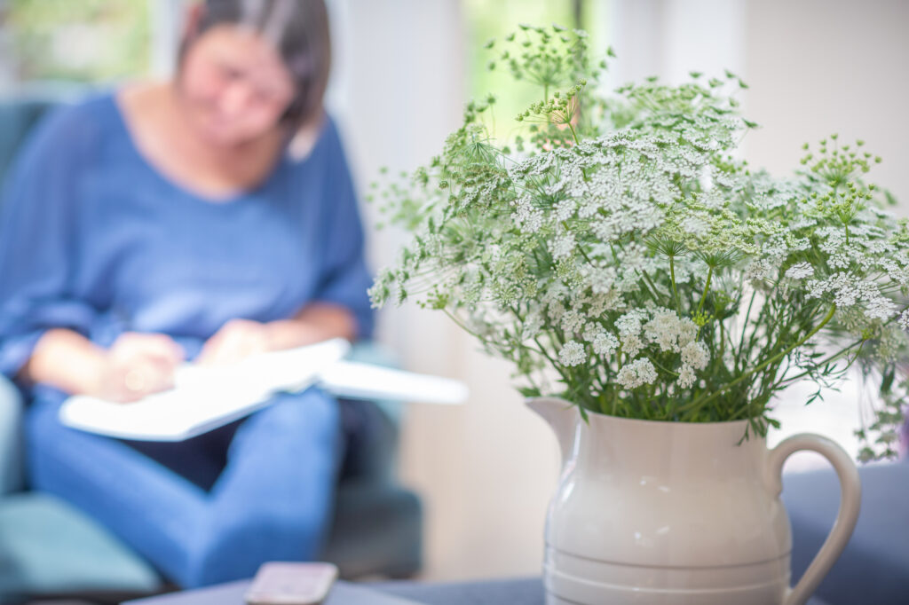 Frothy white ammi is always a winner