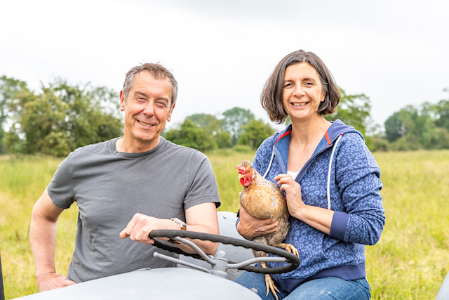 Jo Thompson of Wye Valley Flowers and her husband Mark