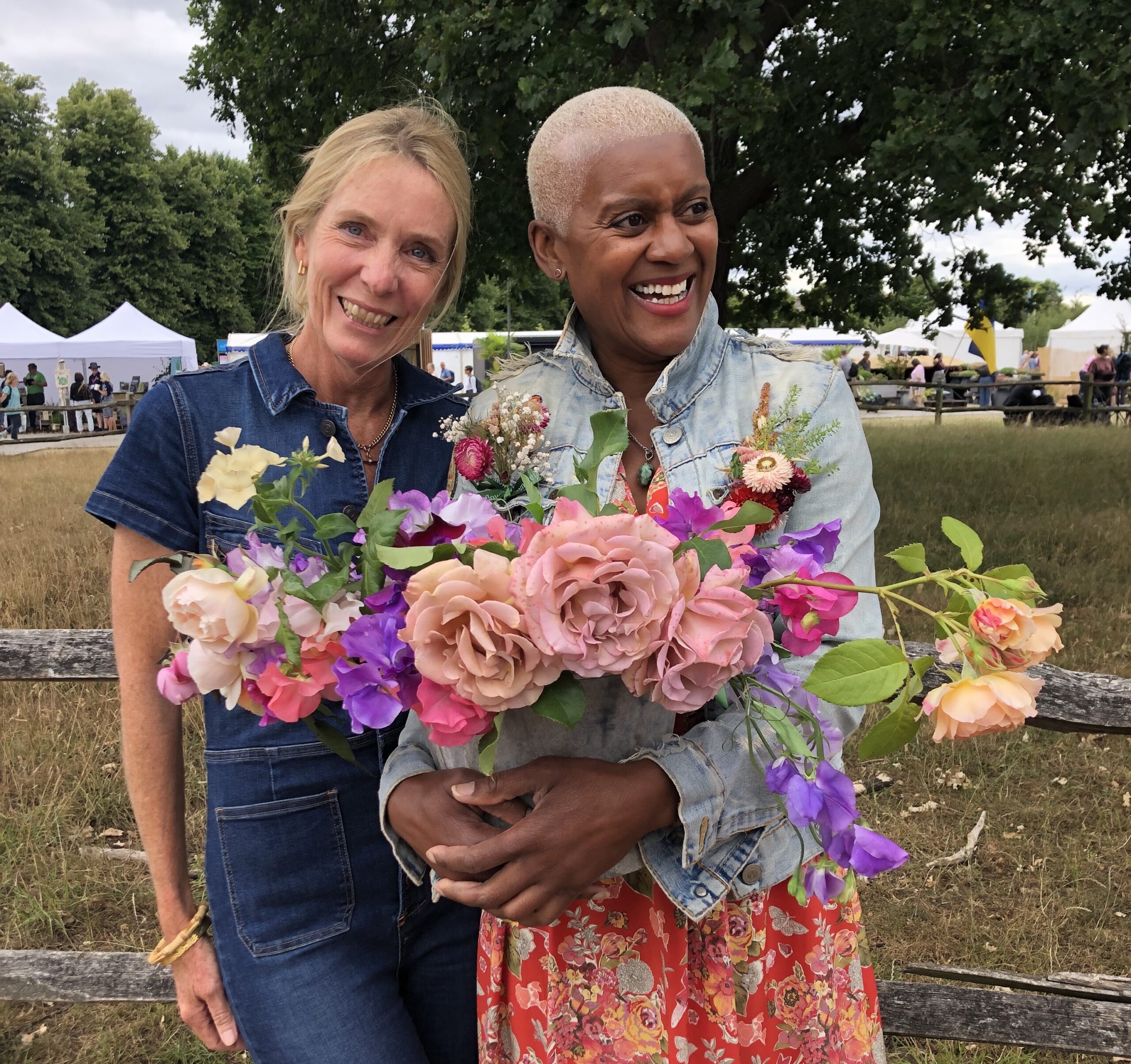 Arit Anderson of BBC Gardener's World meeting with FFTF at the Hampton Court Festival