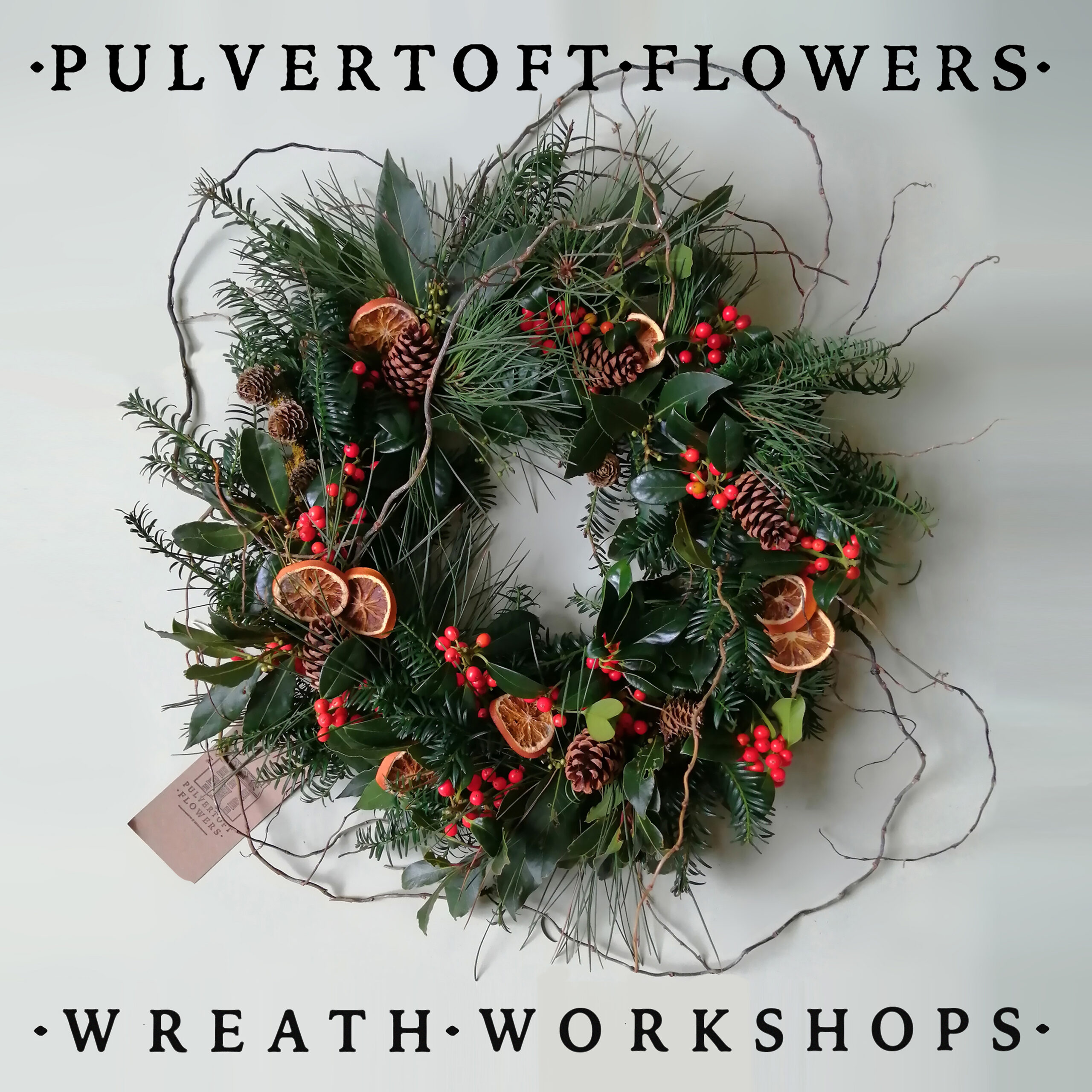 Christmas Wreath Making Workshop with Pulvertoft Flowers in Lincolnshire