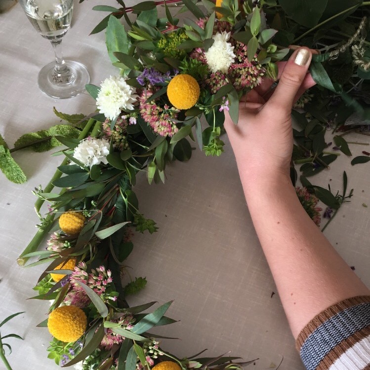 Mothers Day Flower Crown Making with Little Garden Flower Company in Warwickshire