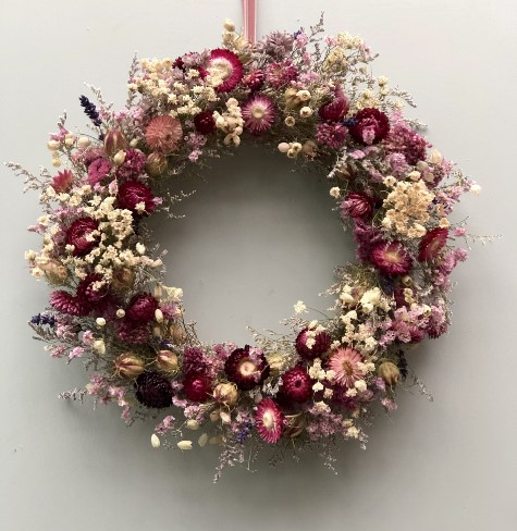 Everlasting Dried Wreath Workshop with The Flower Patch in Leicestershire